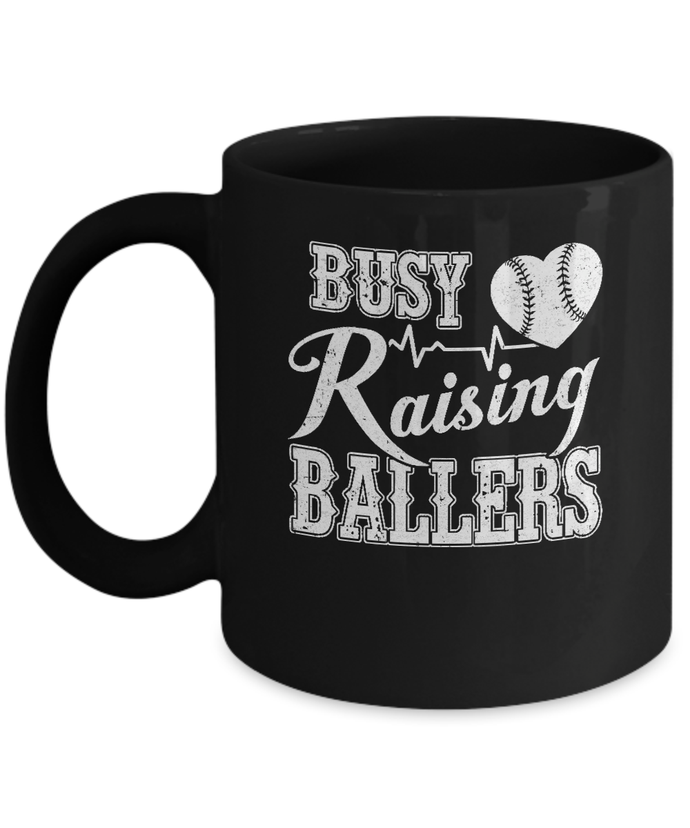 Busy Raising Ballers Baseball Mug-Coffee Mug-11oz Mug-Black
