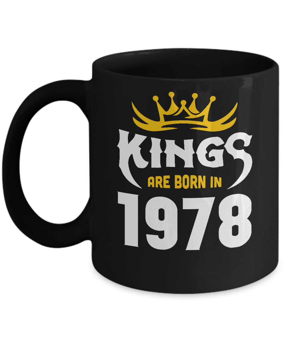 Kings Are Born In 1978 Birthday Gift-Coffee Mug-11oz Mug-Black