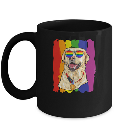 Funny Labrador LGBT LGBT Pride Gifts Mug-Coffee Mug-11oz Mug-Black