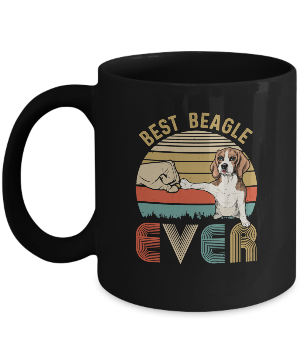 Vintage Best Beagle Dad Ever Bump Fit Funny Dad Gifts Mug