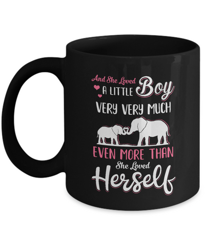 And She Loved A Little Boy Very Very Much Mom Gifts Mug-Coffee Mug-11oz Mug-Black