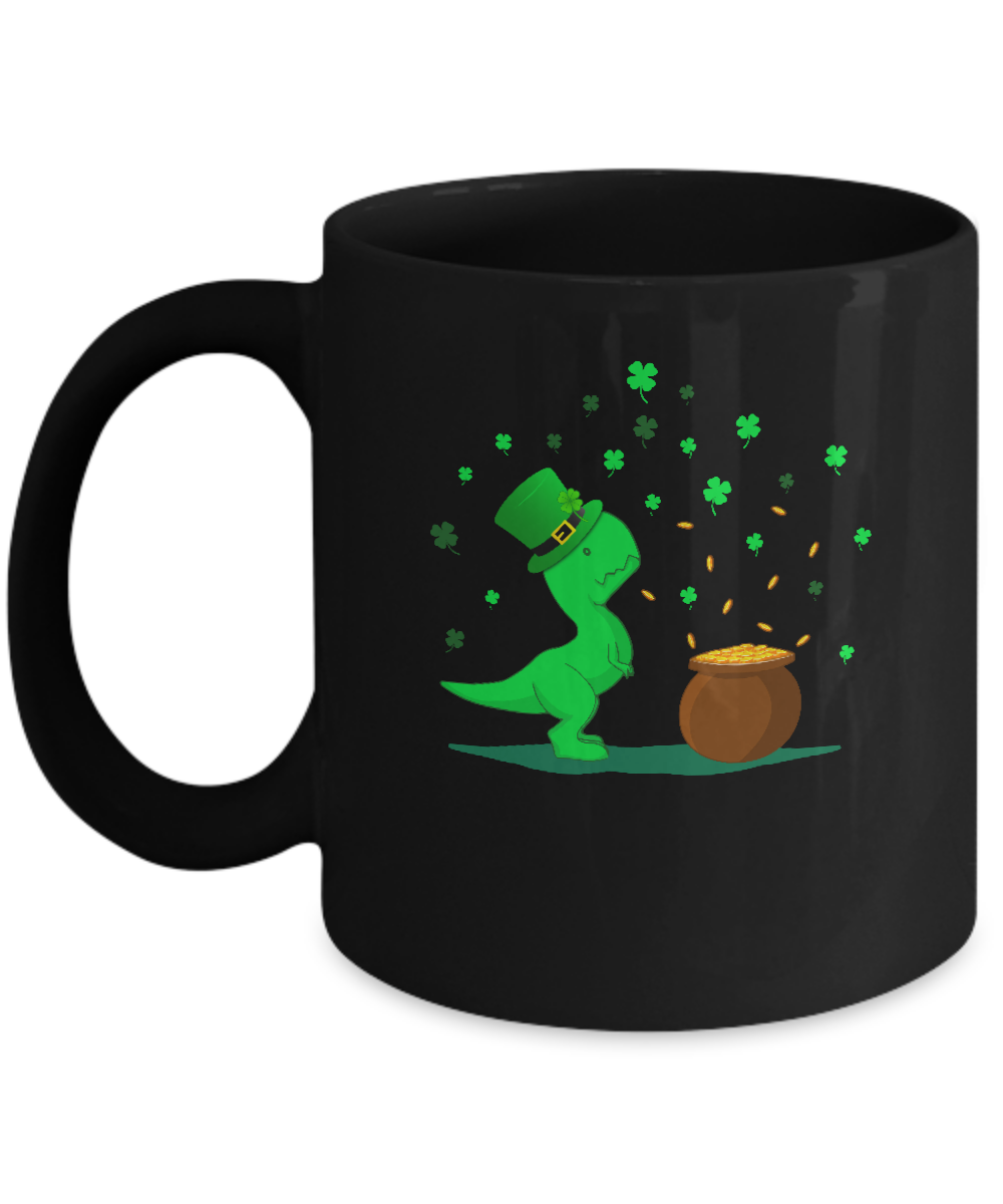 Lucky Dinosaur T-Rex St Patrick's Day Gift Mug