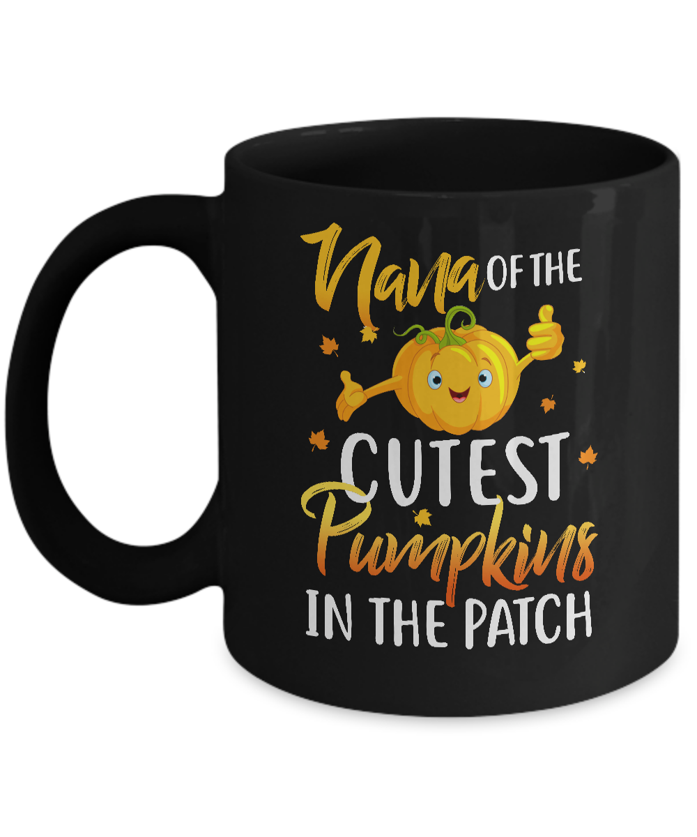 Halloween Nana Of Cutest Pumpkins In The Patch Mug-Coffee Mug-11oz Mug-Black