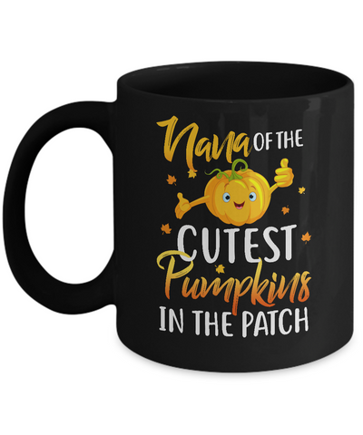 Halloween Nana Of Cutest Pumpkins In The Patch Mug-Coffee Mug-11oz Mug-Black