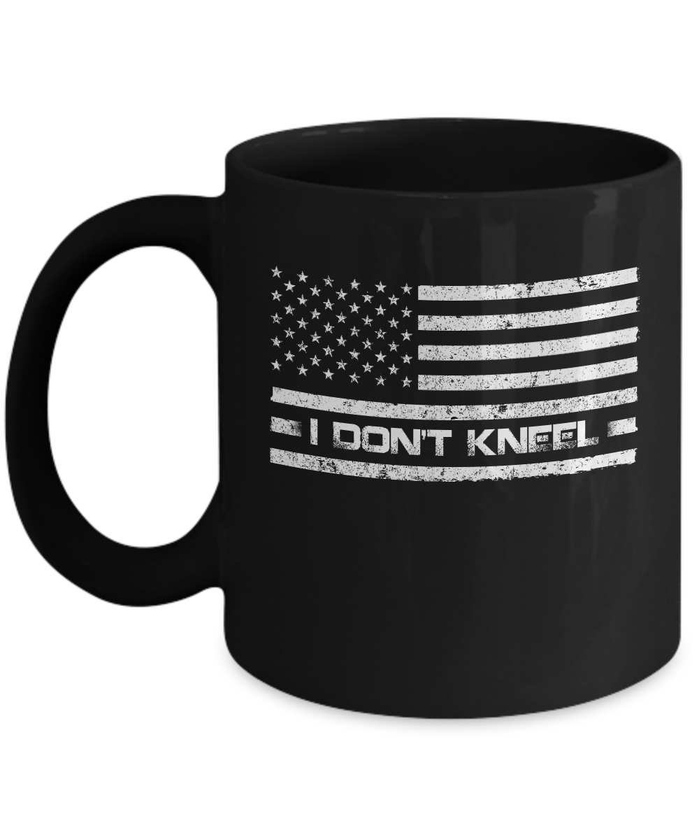 I Don't Kneel Us Flag Mug-Coffee Mug-11oz Mug-Black