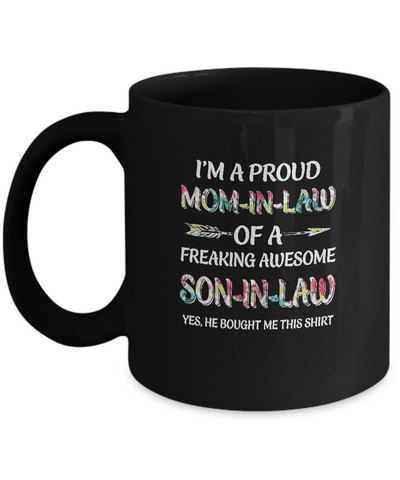 Proud Mom-In-Law Mother's Day Gift From A Son-In-Law Mug-Coffee Mug-11oz Mug-Black