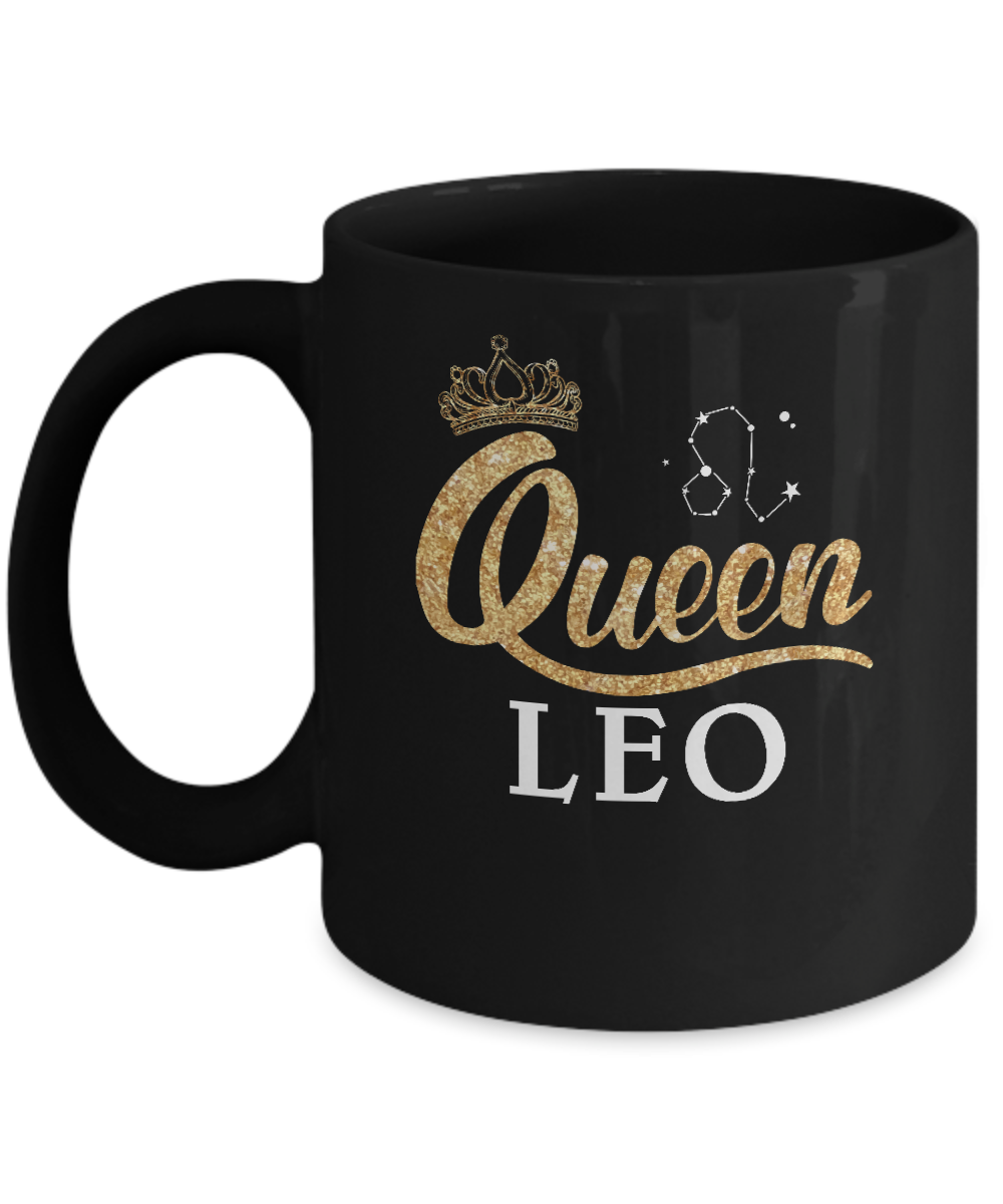 Queen Leo Zodiac July August Birthday Gift Mug
