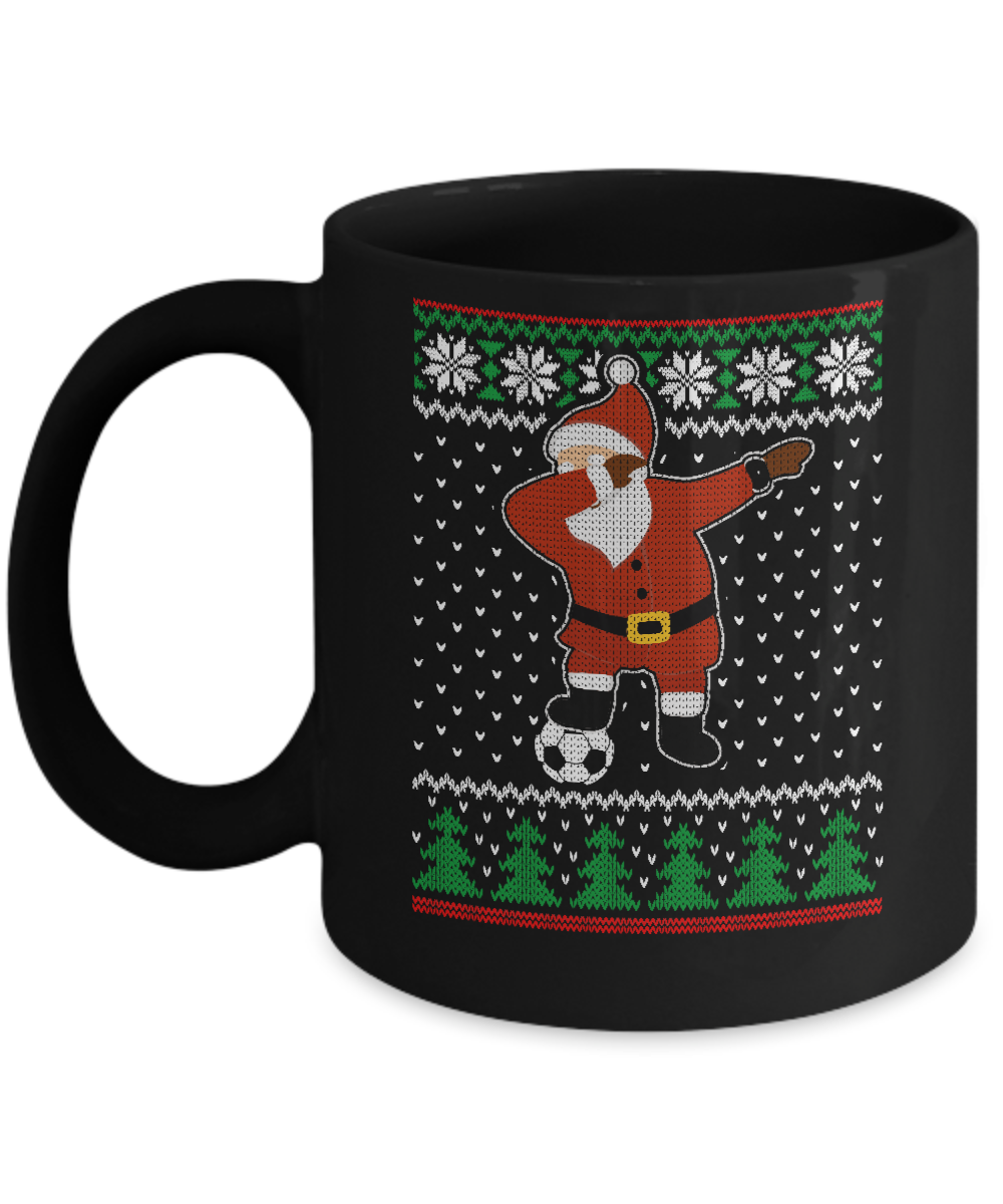 Dabbing Santa Soccer Ugly Sweater Christmas Mug