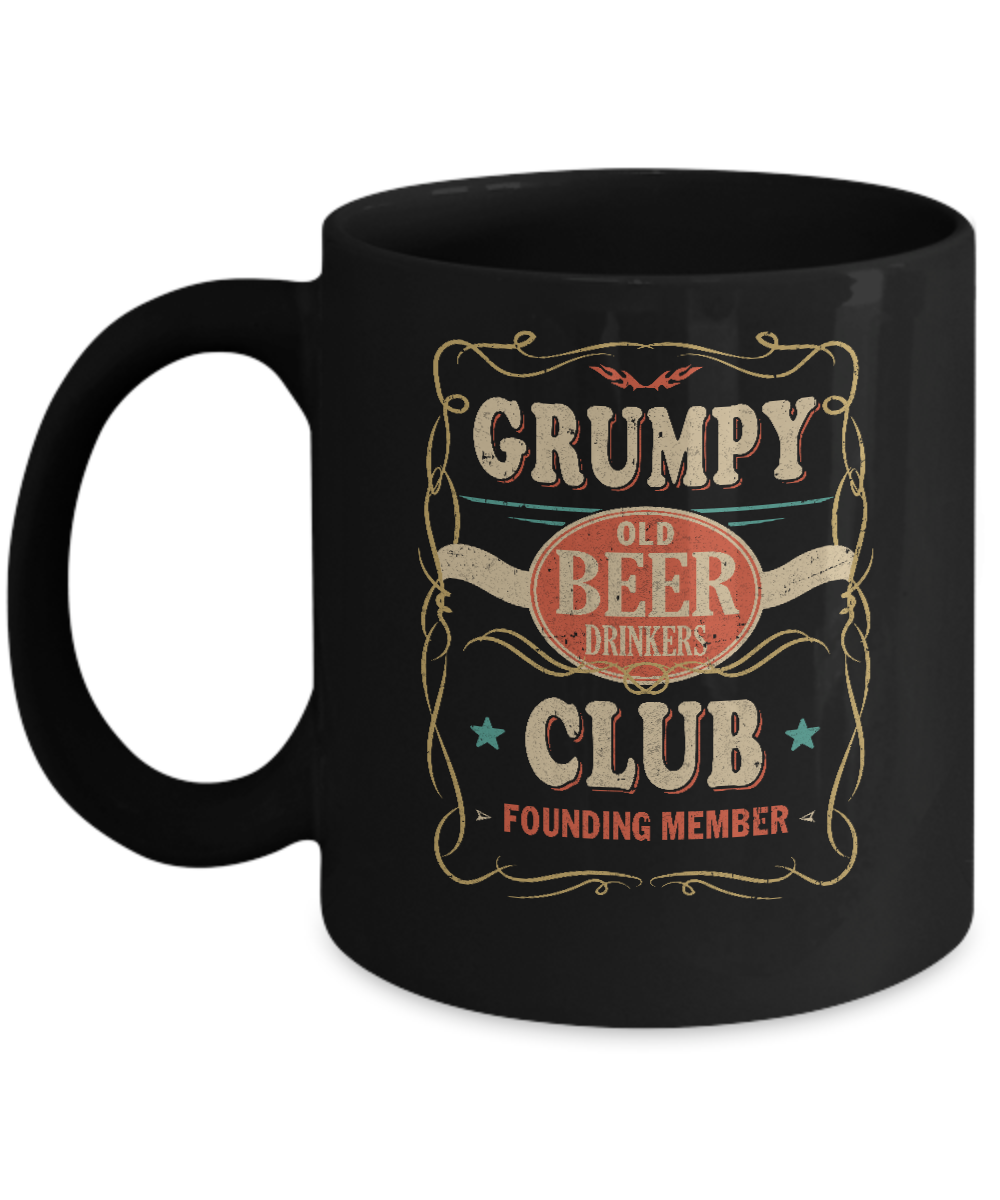 Grumpy Old Beer Drinkers Club Founding Member Fathers Day Mug