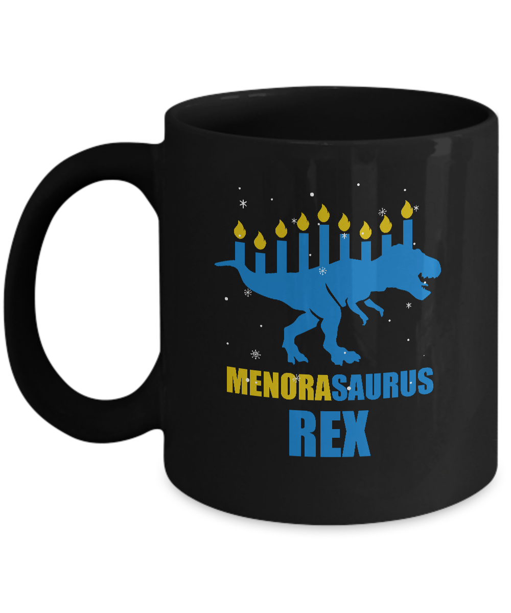Hanukkah Dinosaur Tyrannosaurus Rex Menorah Menorasaurus Mug
