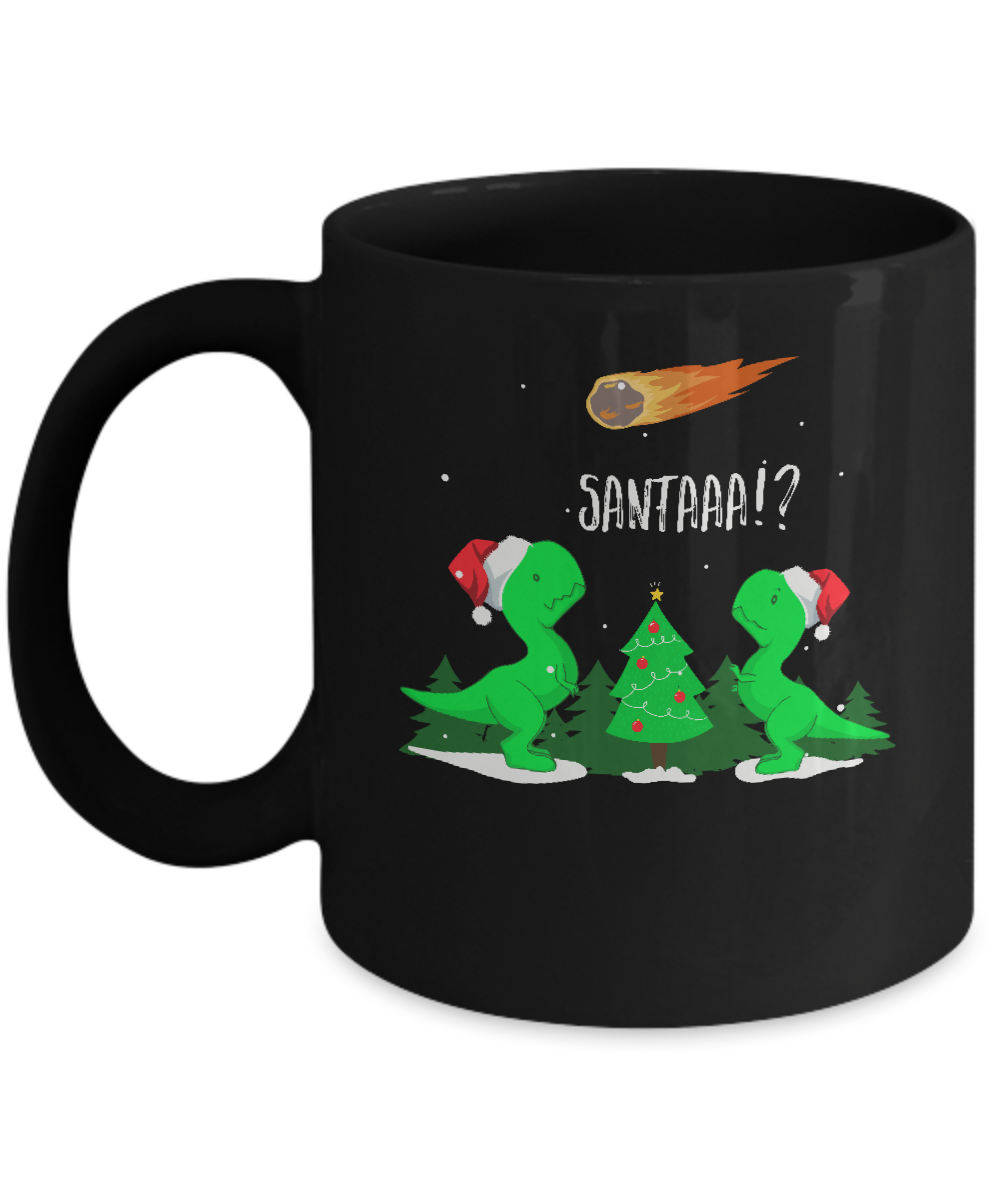 Funny Christmas Dinosaur Gift Cool Dinosaurs Lovers Mug-Coffee Mug-11oz Mug-Black