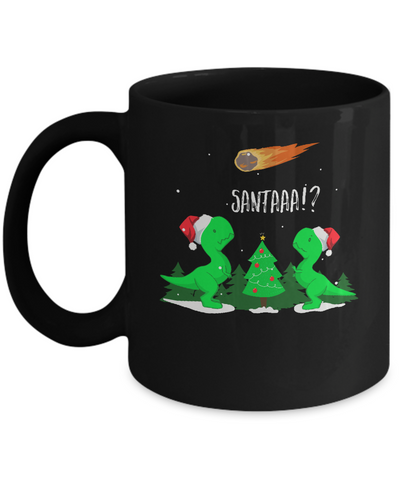 Funny Christmas Dinosaur Gift Cool Dinosaurs Lovers Mug-Coffee Mug-11oz Mug-Black