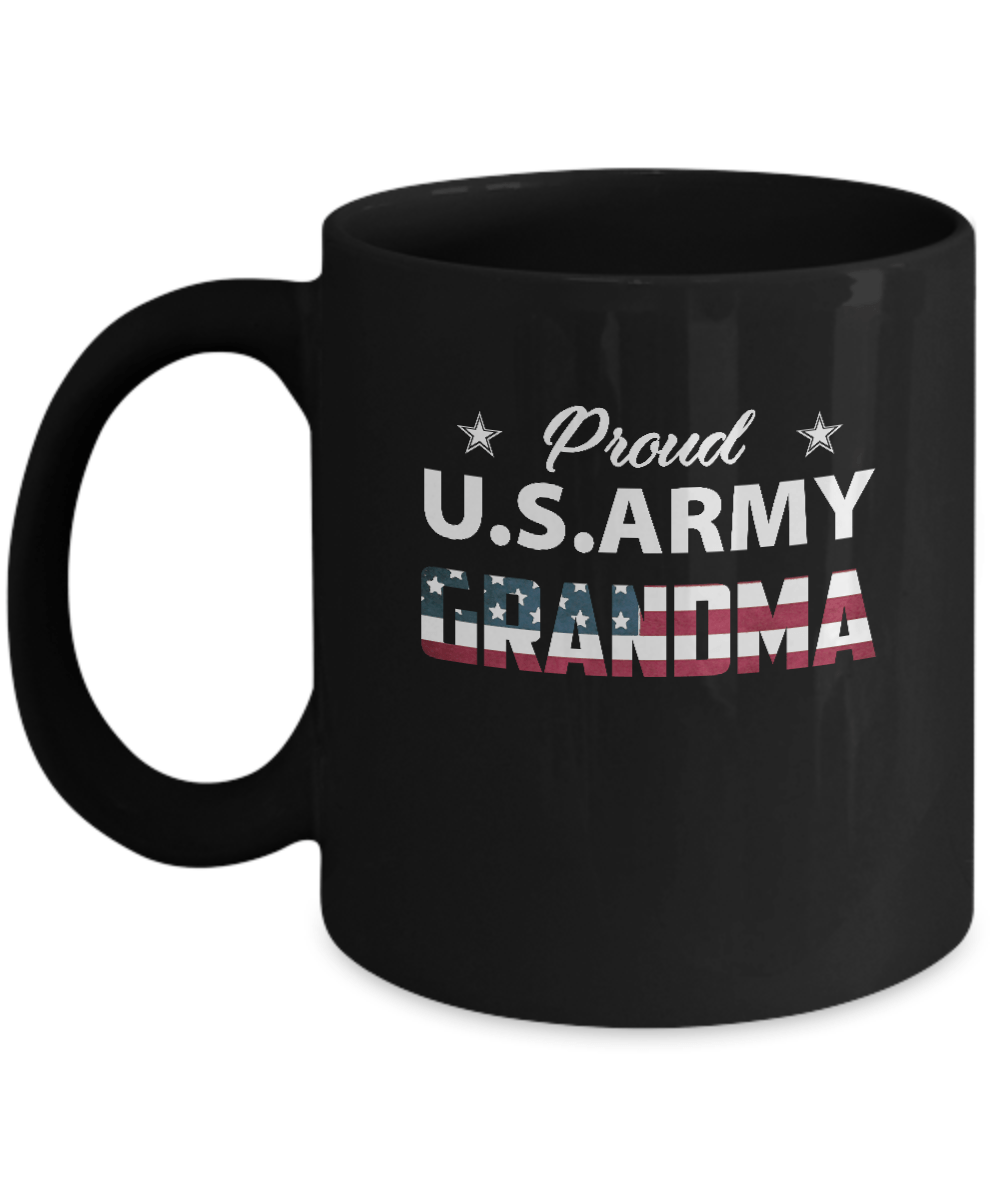 Proud Us Army Grandma Mug-Coffee Mug-11oz Mug-Black