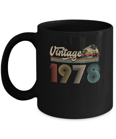 43th Birthday Gift Vintage 1978 Classic Mug-Coffee Mug-11oz Mug-Black