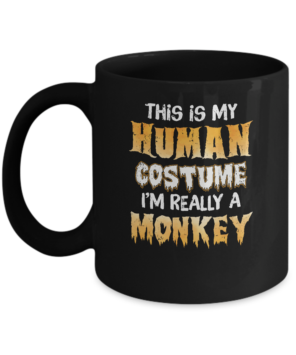 This Is My Human Costume Monkey Halloween Mug