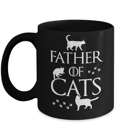 Father Of Cats Gifts For Cat Lovers Mug-Coffee Mug-11oz Mug-Black