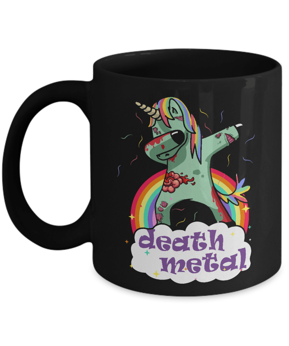 Dabbing Zombie Unicorn Death Metal Rocker Mug
