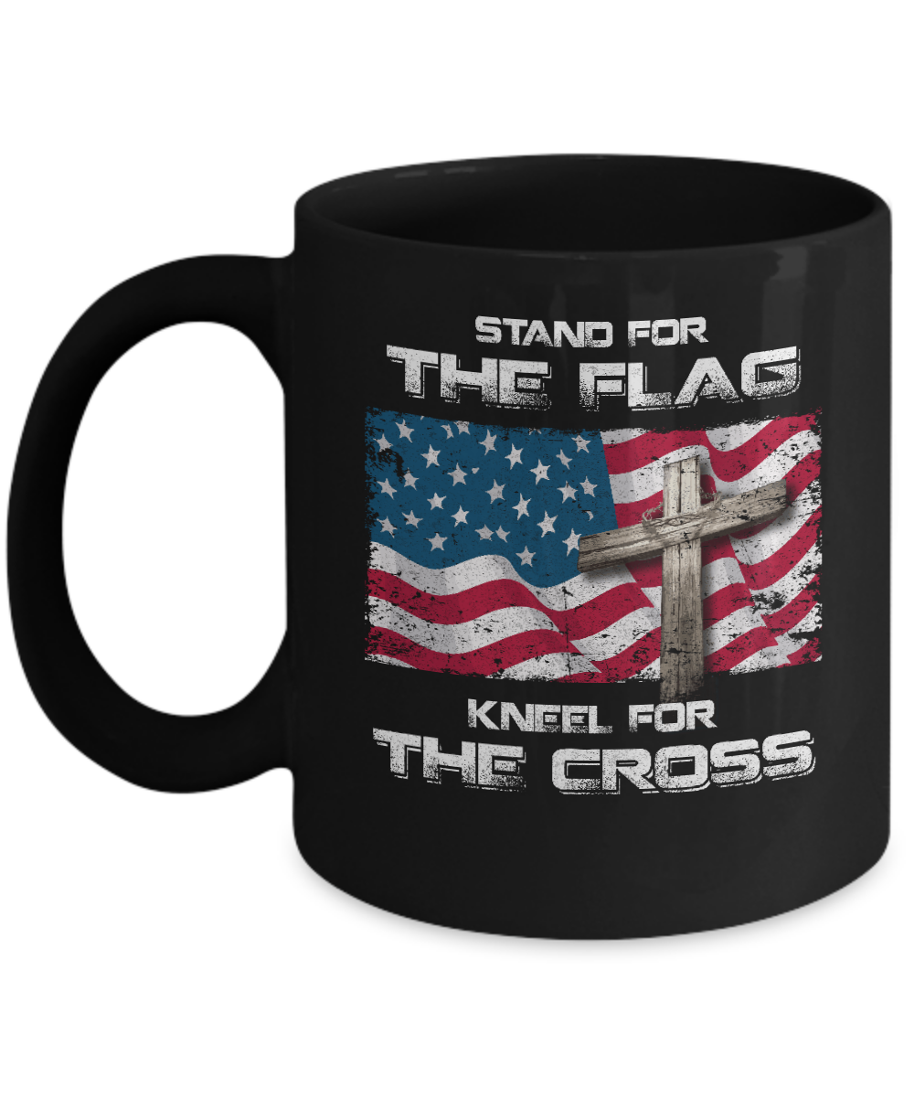 Stand For The Flag Kneel For The Cross Mug-Coffee Mug-11oz Mug-Black