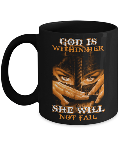 Knight Templar God Is Within Her She Will Not Fail Mug-Coffee Mug-11oz Mug-Black
