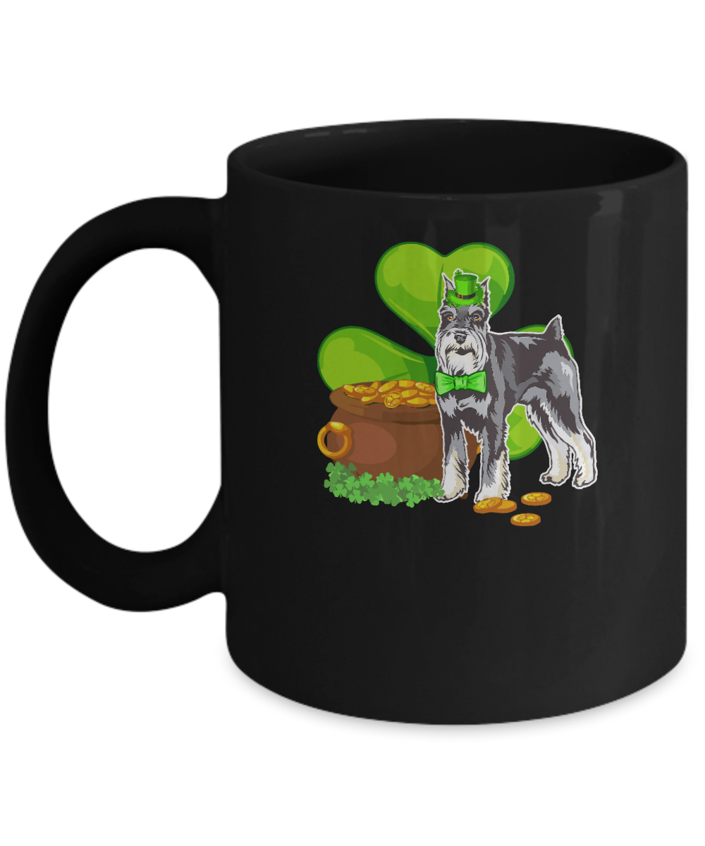 Schnauzer St Patrick's Day Irish Dog Lover Funny Gifts Mug-Coffee Mug-11oz Mug-Black