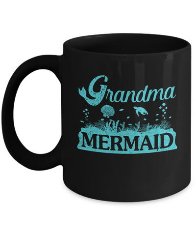 Grandma Mermaid Mug-Coffee Mug-11oz Mug-Black