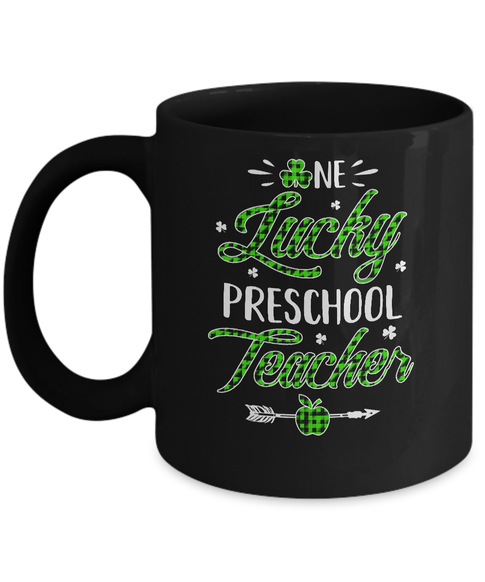 One Lucky Preschool Teacher St Patricks Day Irish Gift Mug