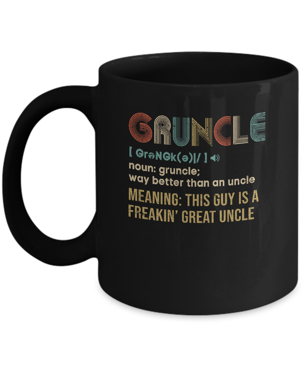Gruncle For Great Uncles Definition Awesome Vintage Gift Mug