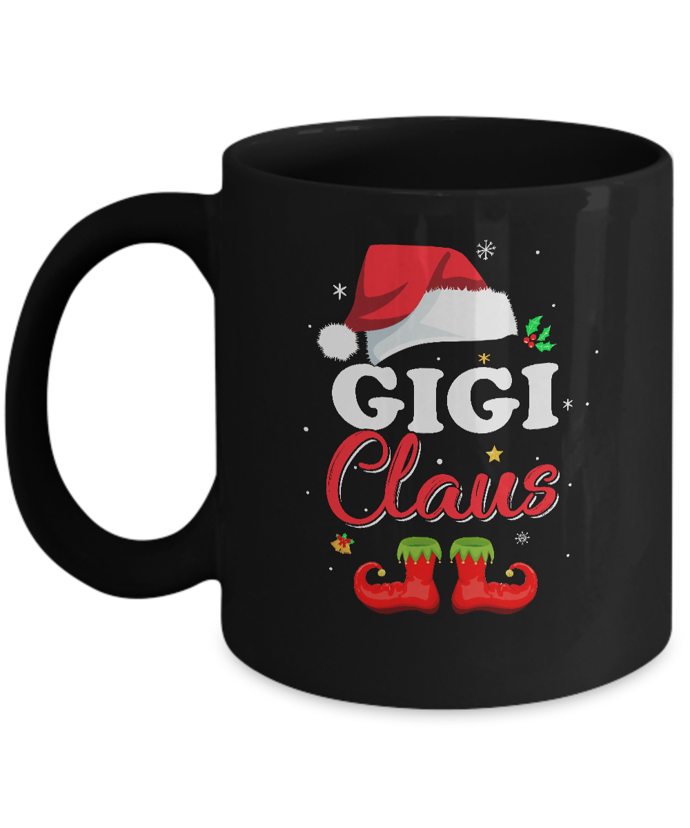 Santa Gigi Claus Matching Family Pajamas Christmas Gifts Mug-Coffee Mug-11oz Mug-Black