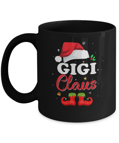 Santa Gigi Claus Matching Family Pajamas Christmas Gifts Mug-Coffee Mug-11oz Mug-Black