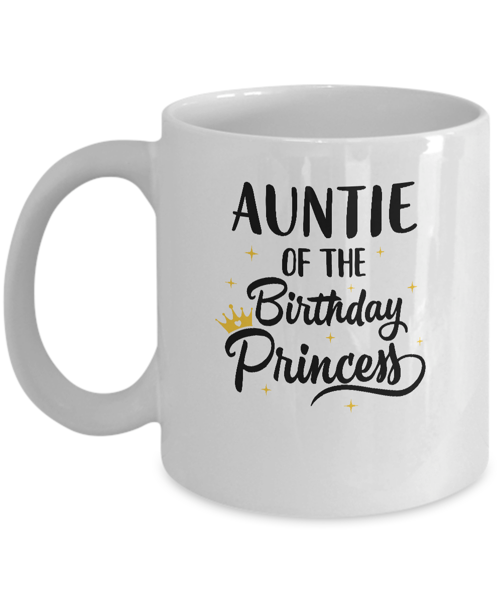 Auntie Of The Birthday Princess Matching Family Party Mug-Coffee Mug-11oz Mug-White