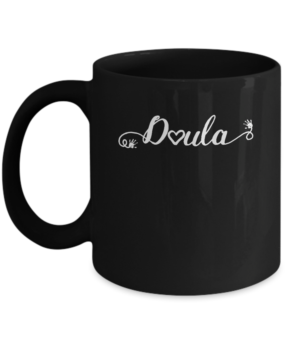 Doula Heart For Birth Baby Born Postpartum Mug-Coffee Mug-11oz Mug-Black