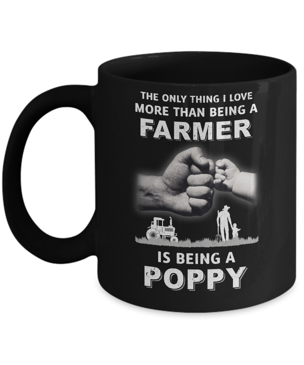 Love More Than Farmer Being A Poppy Fathers Day Mug-Coffee Mug-11oz Mug-Black
