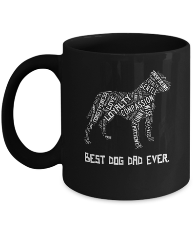 Best Dog Dad Ever Pitbull Lovers Mug-Coffee Mug-11oz Mug-Black
