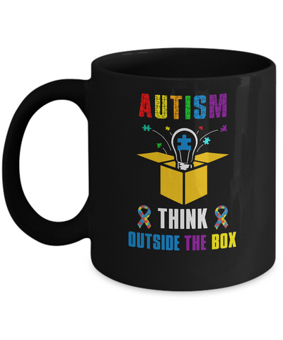 Autism Think Outside The Box Autism Awareness Mug-Coffee Mug-11oz Mug-Black