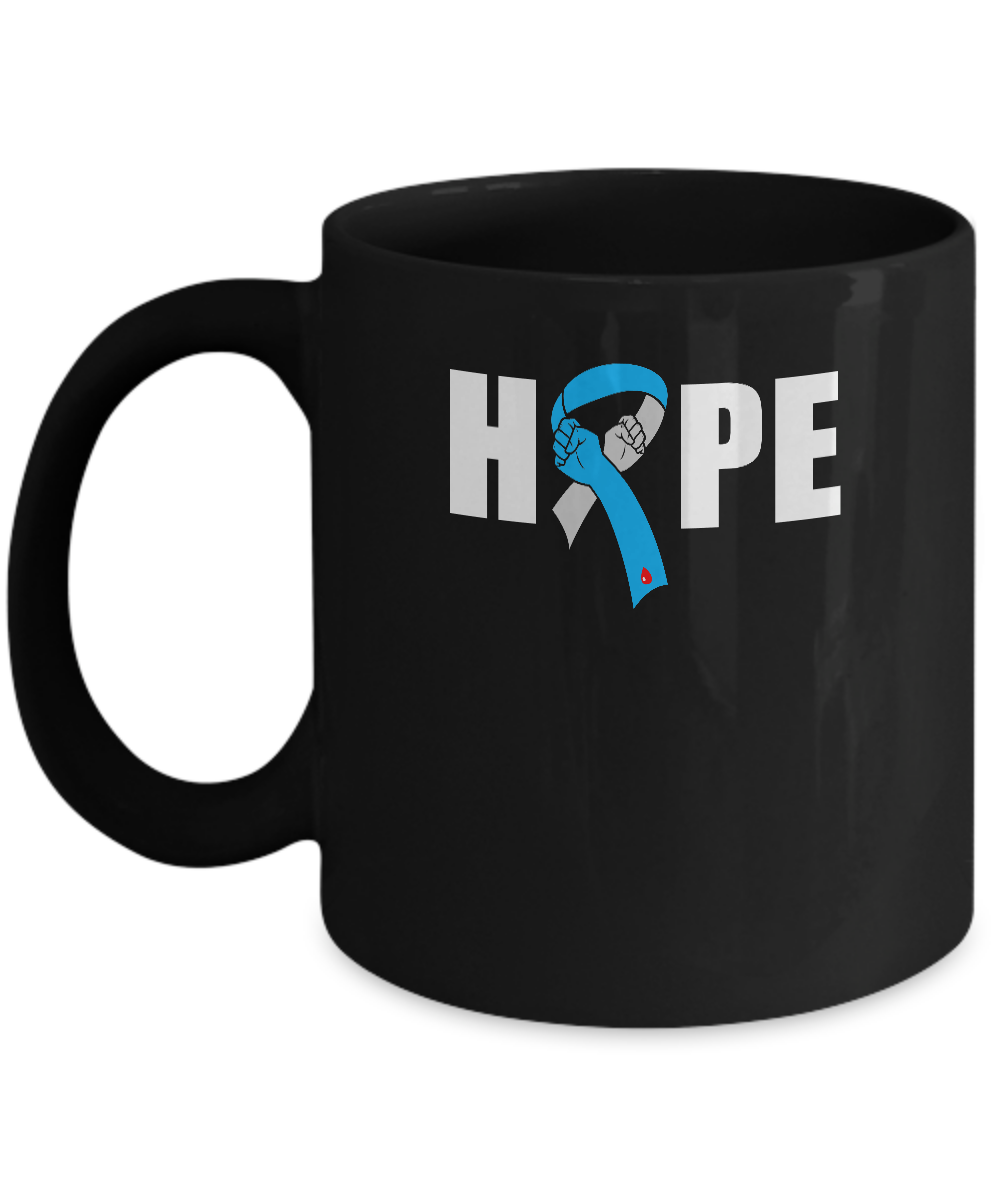Hope Cure Fight T1D T2D Diabetic Diabetes Warrior Mug-Coffee Mug-11oz Mug-Black