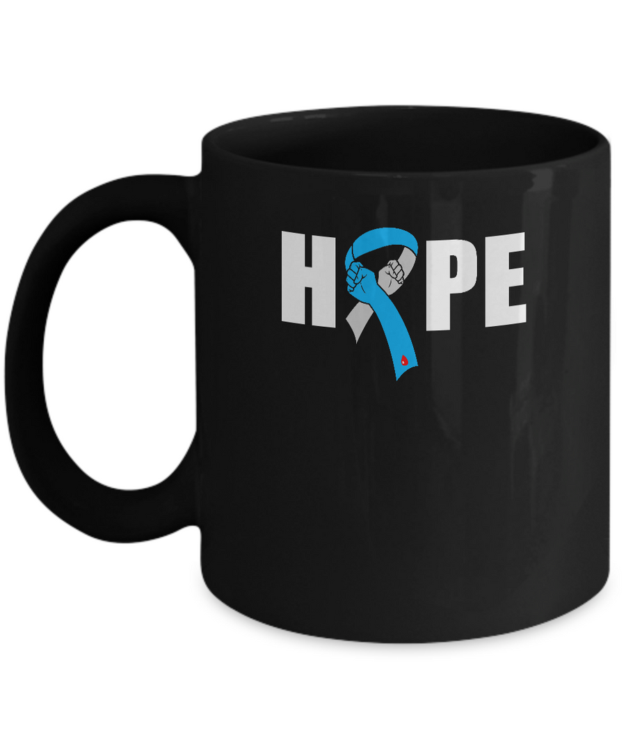 Hope Cure Fight T1D T2D Diabetic Diabetes Warrior Mug-Coffee Mug-11oz Mug-Black