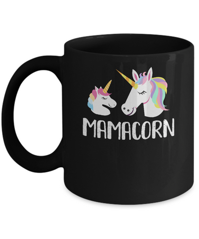 Mamacorn Unicorn Mom And Baby Mothers Day Mug-Coffee Mug-11oz Mug-Black