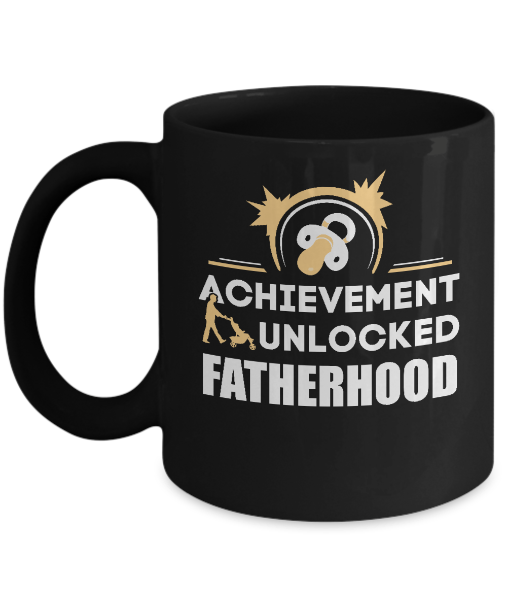 Achievement Unlocked Fatherhood First Time Dad Mug