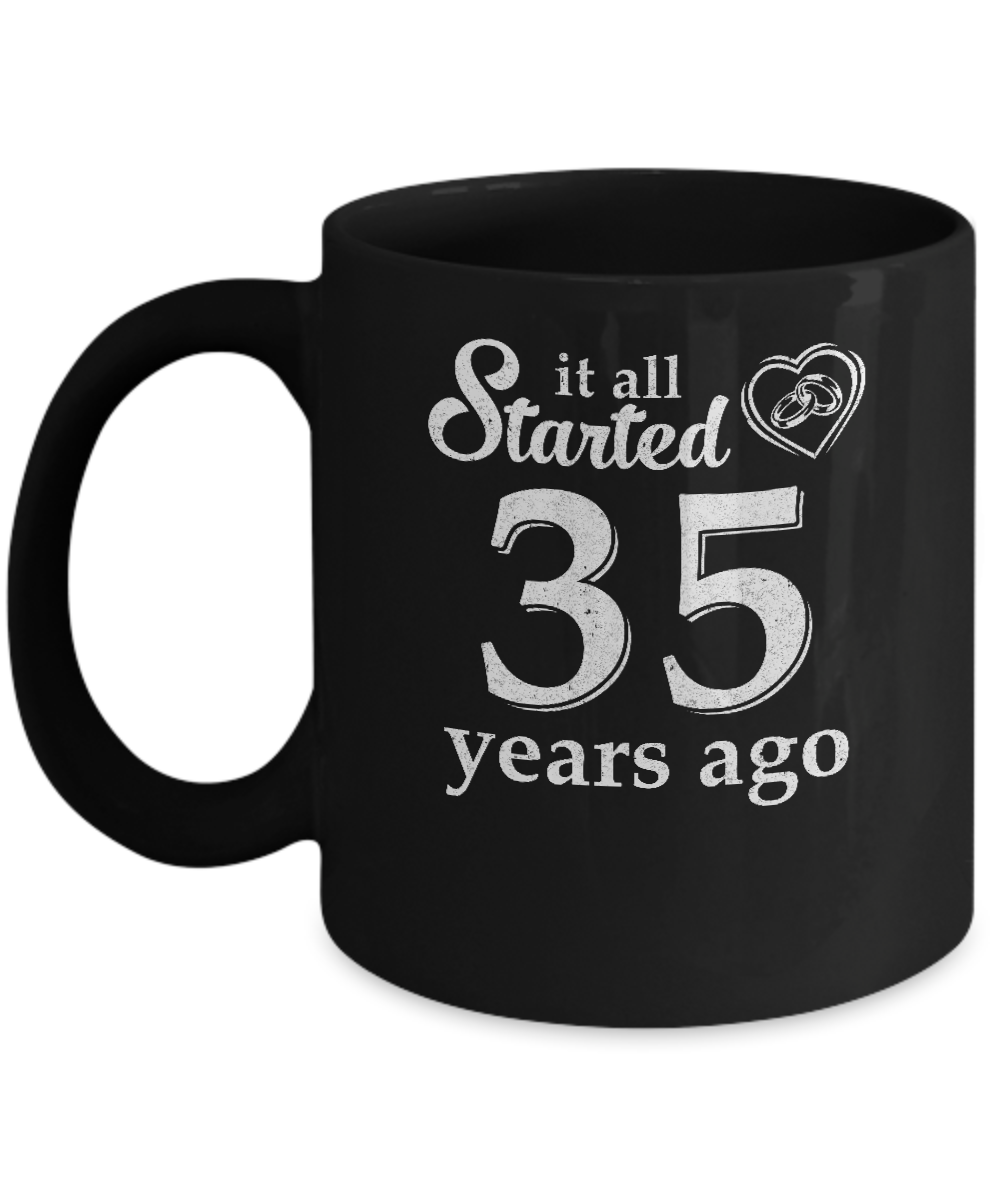 35Th Wedding Anniversary Married Couples 1987 Husband Wife Mug