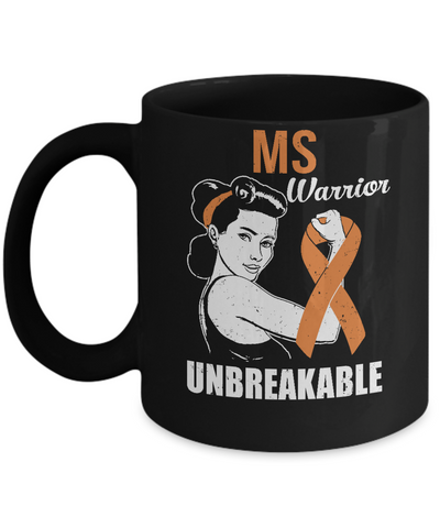 MS Warrior Unbreakable Multiple Sclerosis Awareness Mug-Coffee Mug-11oz Mug-Black