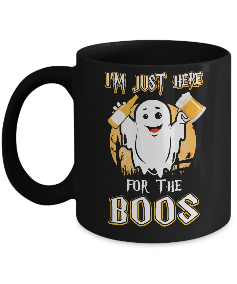 I'm Just Here For The Boos Halloween Beer Mug-Coffee Mug-11oz Mug-Black