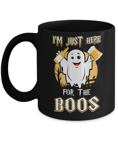 I'm Just Here For The Boos Halloween Beer Mug-Coffee Mug-11oz Mug-Black
