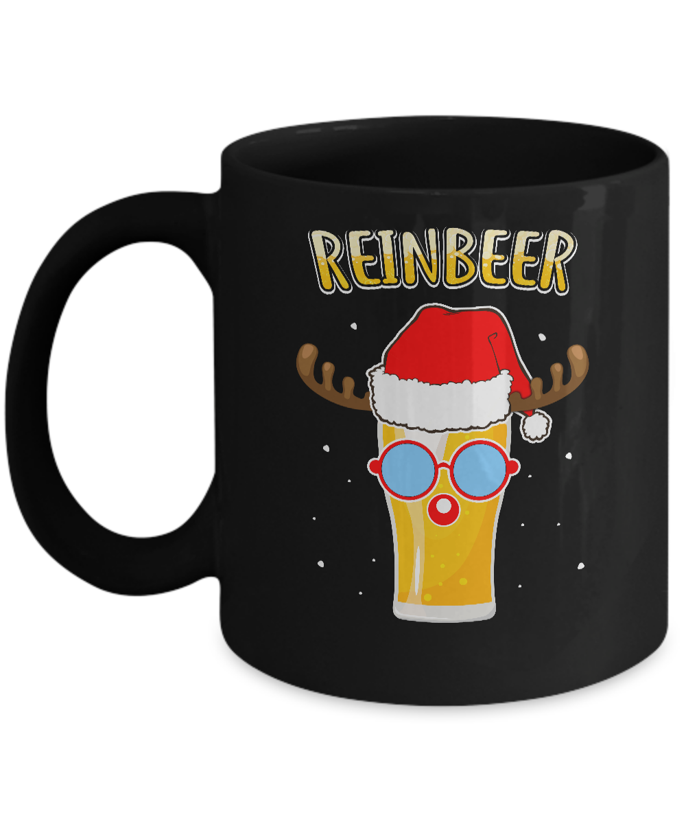Funny Christmas Gift Beer Reindeer Lovers Reinbeer Mug