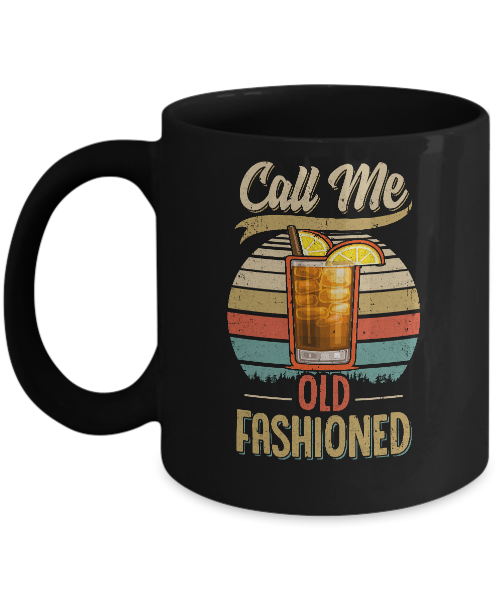 Sunset Vintage Lemon Juice Call Me Old Fashioned Mug-Coffee Mug-11oz Mug-Black