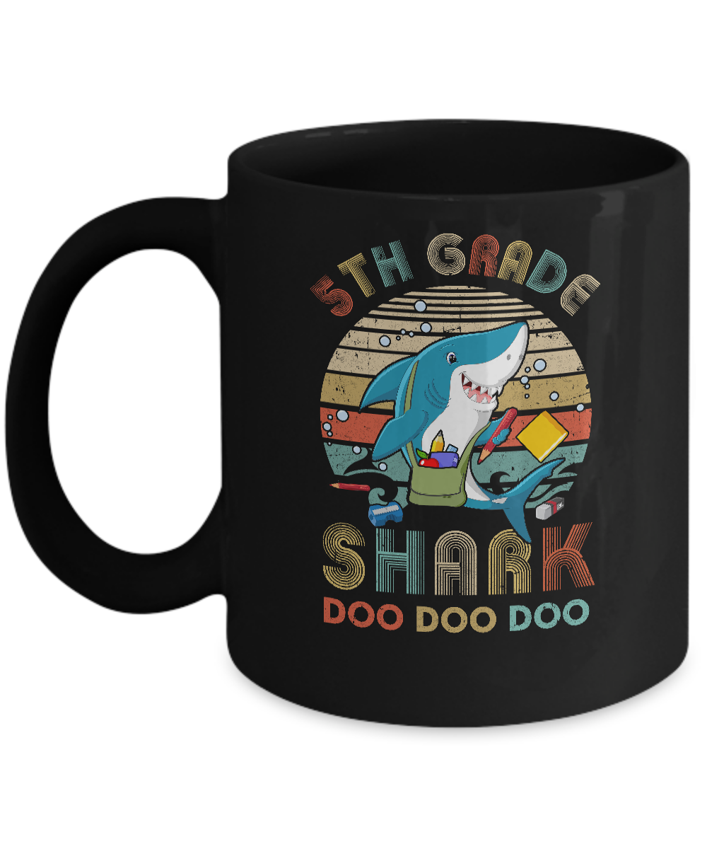 5th Grade Shark Doo Doo Doo Funny Back To School Mug