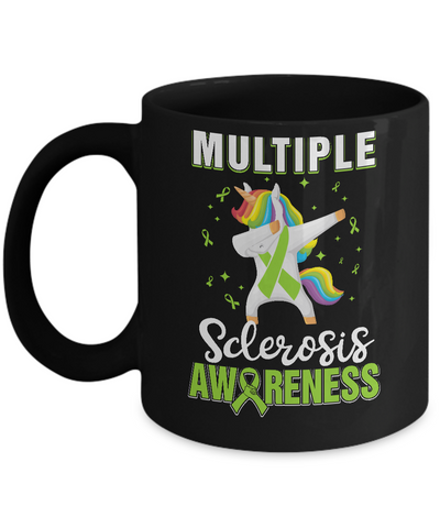 Inspirational Multiple Sclerosis Awareness Unicorn Support Mug-Coffee Mug-11oz Mug-Black
