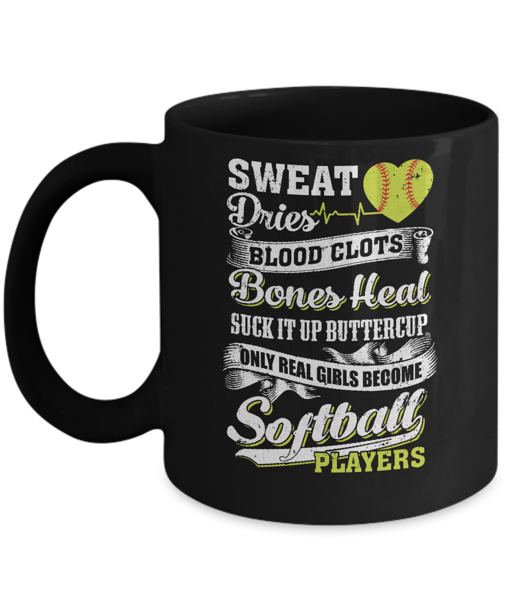 Real Girls Become Softball Players Mug