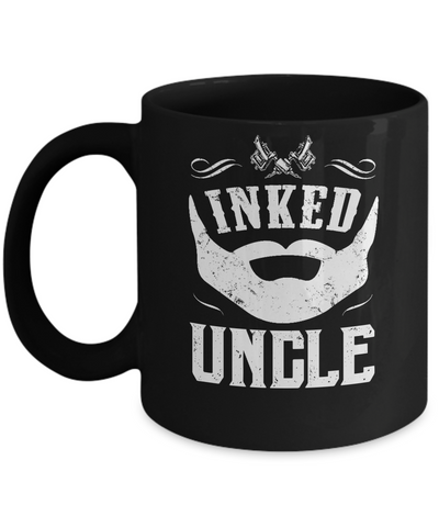 Inked Uncle Bearded Man Tattooed Tattoos Mug-Coffee Mug-11oz Mug-Black