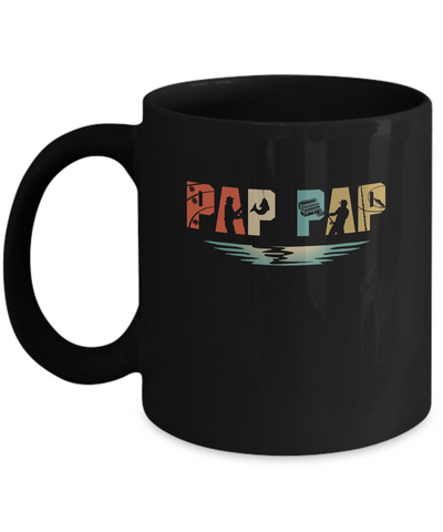 Vintage Fishing Pap Pap Father's Day Gift Mug-Coffee Mug-11oz Mug-Black