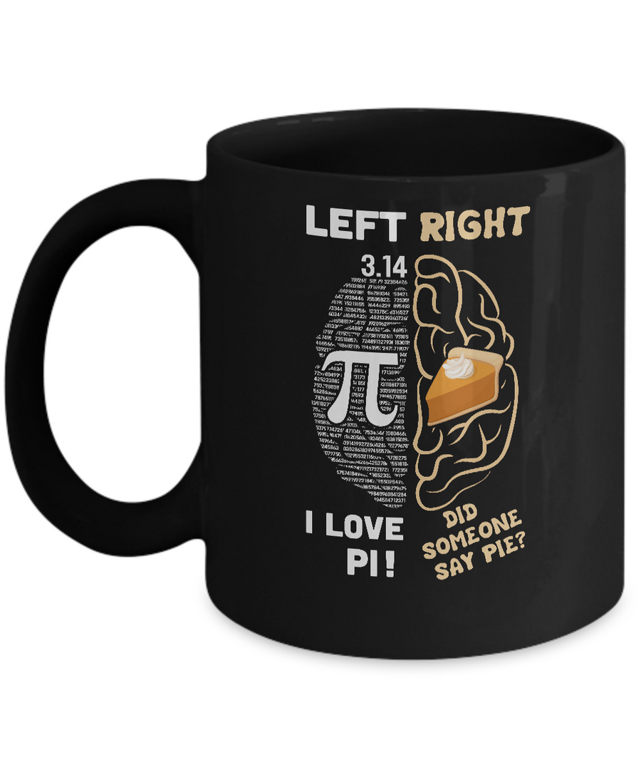 Pi Day Left Vs Right Brain Pie Math Gift Mug-Coffee Mug-11oz Mug-Black